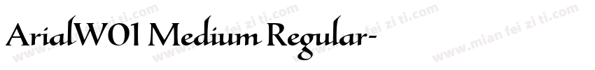ArialW01 Medium Regular字体转换